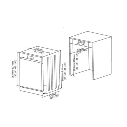 La Germania Dishwasher Semi Built-in Inverter