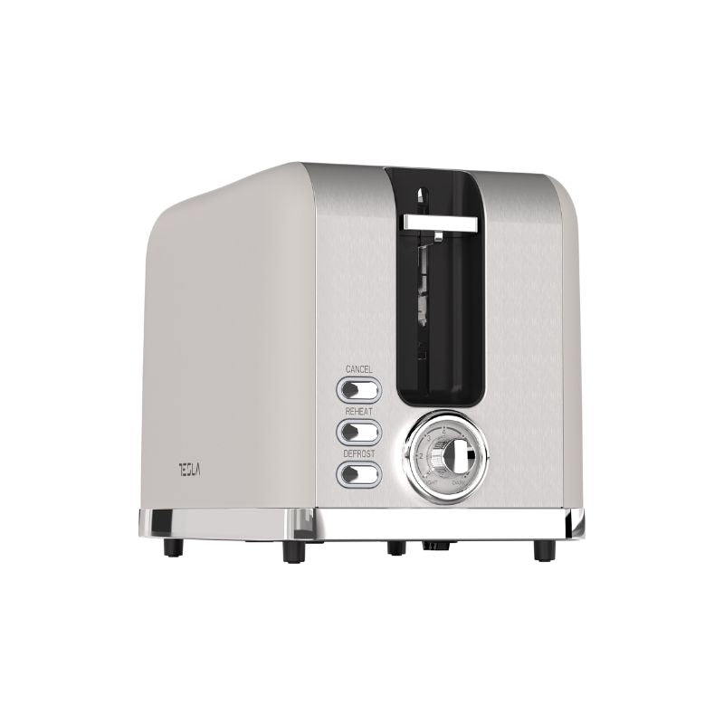 Tesla Toaster, 930W, 2 Slices, Cream Inox - TS200BX