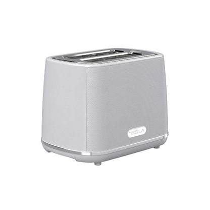 Tesla Toaster, 930W, 2 Slices, White Inox - TS400GX