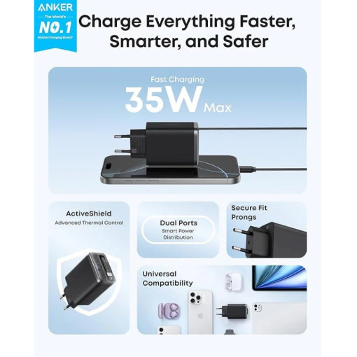 Anker Nano Charger 35W, Built-In C
