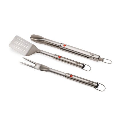 Joseph Joseph GrillOut™ 3-Piece Stainless-Steel BBQ Turner, Tongs & Fork Set