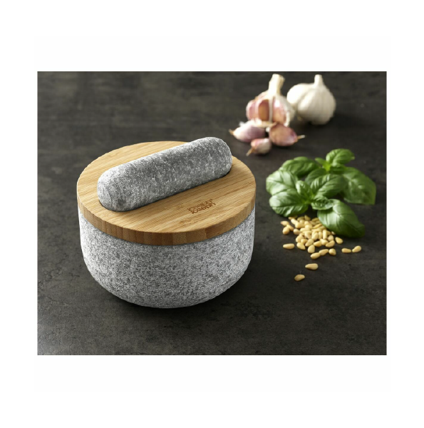 Joseph Joseph Dash Pestle & Mortar with Bamboo Lid - Granite