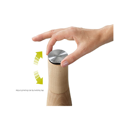 Joseph Joseph 20190 Milltop Wood Non-spill Kitchen Pepper Mill, Wood