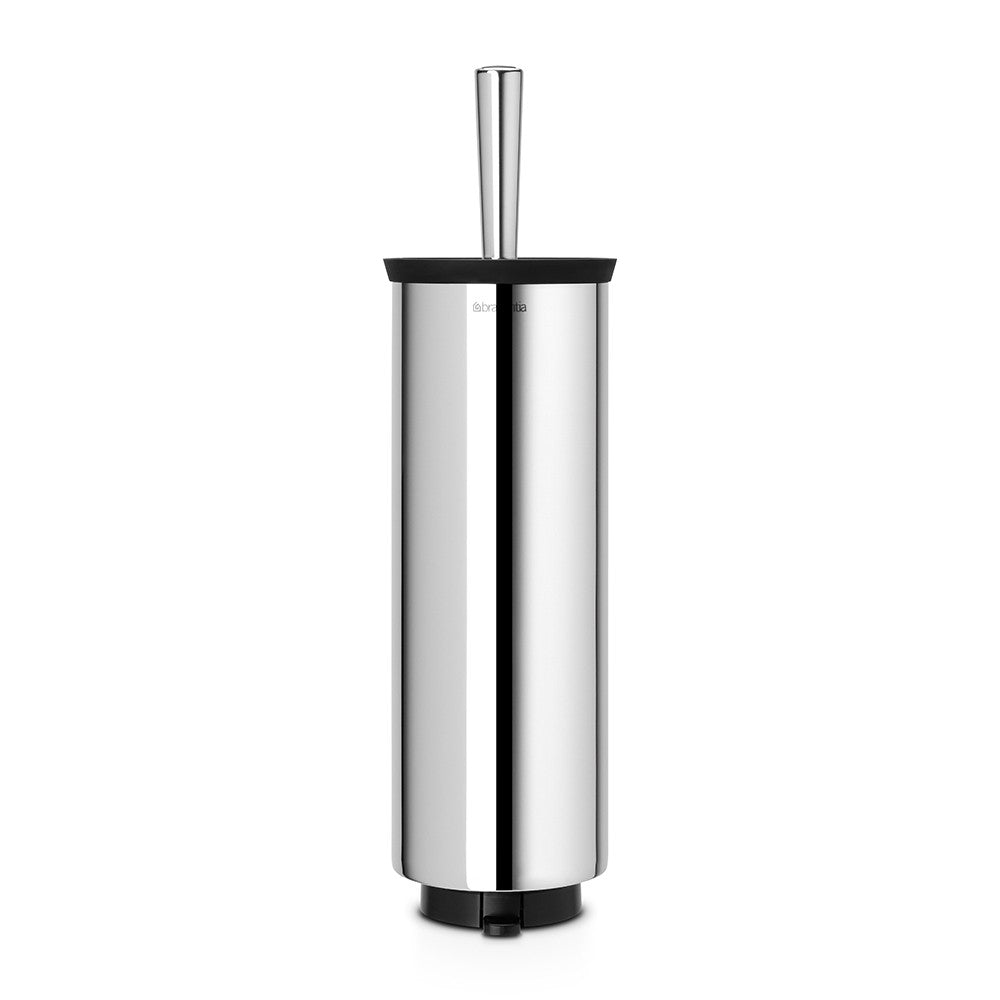 Brabantia Toilet Brush and Holder - Brilliant Steel,dimensions: 12.5L x 11.5W x 43H centimetres