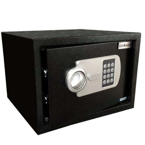 LOCKWELL ELECTRONIC SAFE, DIGITAL LOCK, 3 INDICATOR LIGHTS, BLACK COLOR, 25EL