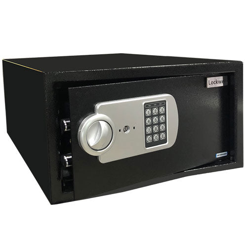 LOCKWELL ELECTRONIC SAFE, DIGITAL LOCK, 3 INDICATOR LIGHTS, BLACK COLOR, 23EL