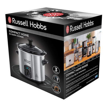 Russell Hobbs Compact Home 2 Litre Small Slow Cooker, 110 W