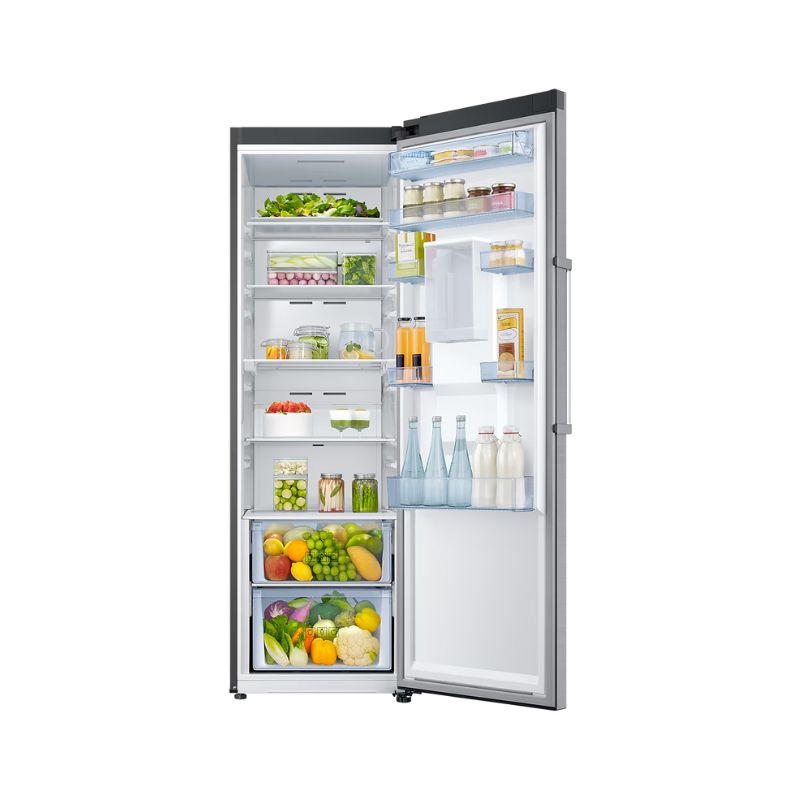 Samsung Upright 1-Door Refrigerator with Digital Inverter Technology, Water Dispenser, Power Freeze, 375L, Silver - RR39M73107F/SG