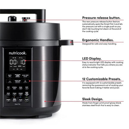 Nutricook Smart Pot 2 - Stainless Steel Pot 6L