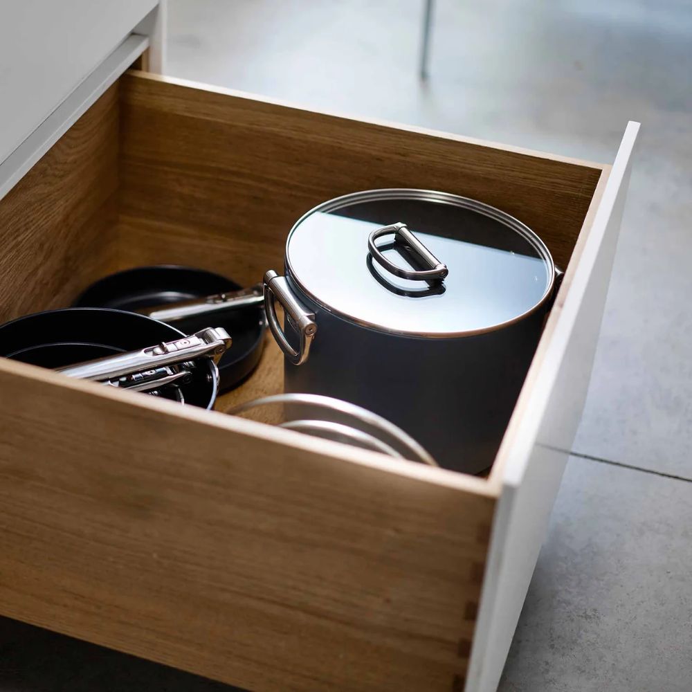 Joseph Joseph Space Folding Handle Ceramic Non-stick 25cm Blue Stock Pot & Lid