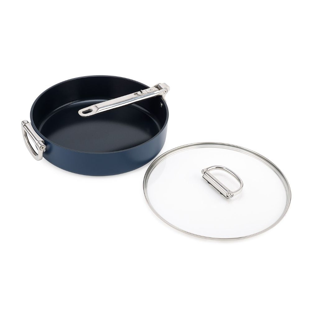 Joseph Joseph Space Folding Handle Ceramic Non-stick 28cm Blue Saute Pan & Lid