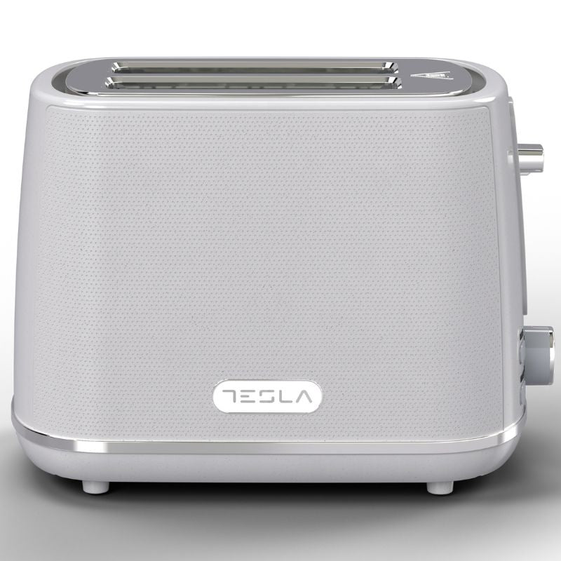Tesla Toaster, 930W, 2 Slices, White Inox - TS400GX