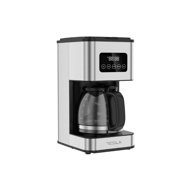 Tesla Filter Coffee Machine 900W, 1.25L, Black Inox - CMF201BX