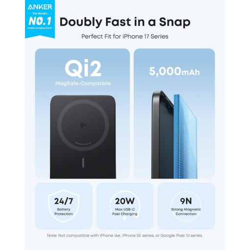 Anker Nano Power Bank (5K, Slim) Black