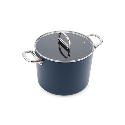 Joseph Joseph Space Folding Handle Ceramic Non-stick 25cm Blue Stock Pot & Lid