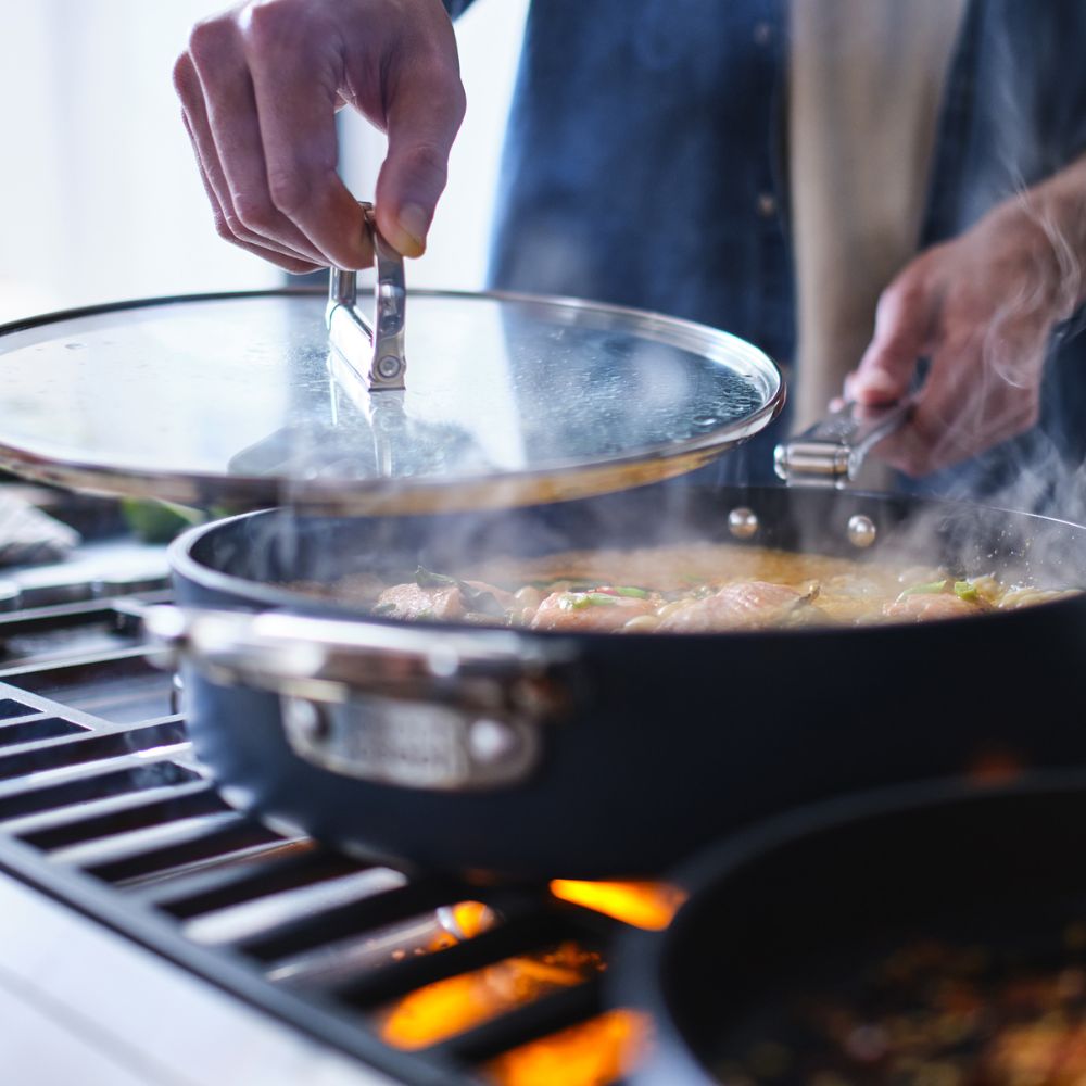 Joseph Joseph Space Folding Handle Ceramic Non-stick 28cm Blue Saute Pan & Lid