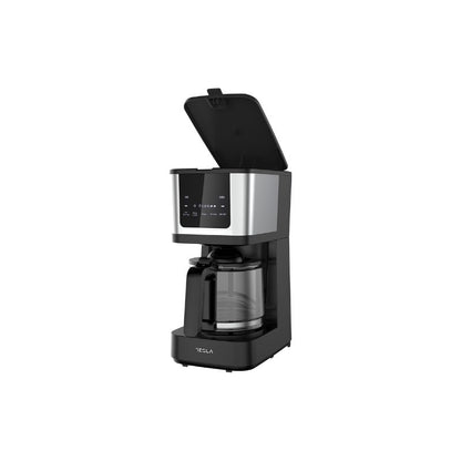 Tesla Filter coffee machine 900W, 1.25L, Black Inox + Black Travel jar Jar - CMF200BX