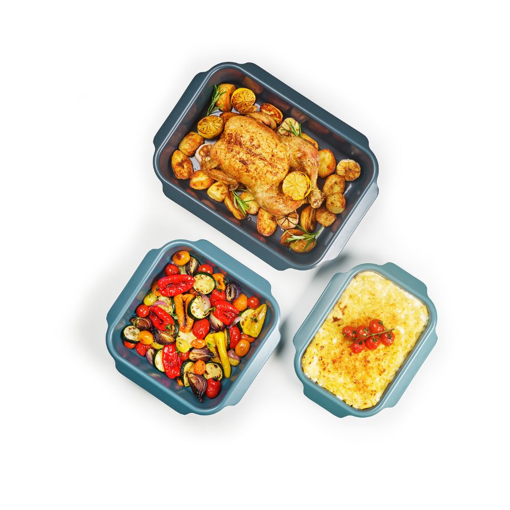 Joseph Joseph Nest™ Oven Non-stick 3-piece Blue Roasting Tray Set