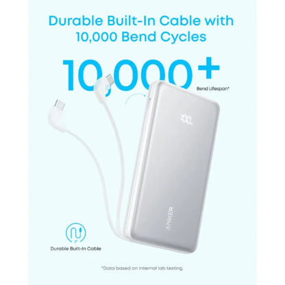 Anker Zolo Power Bank 10K, 22.5W, Built-In USB-C BLK
