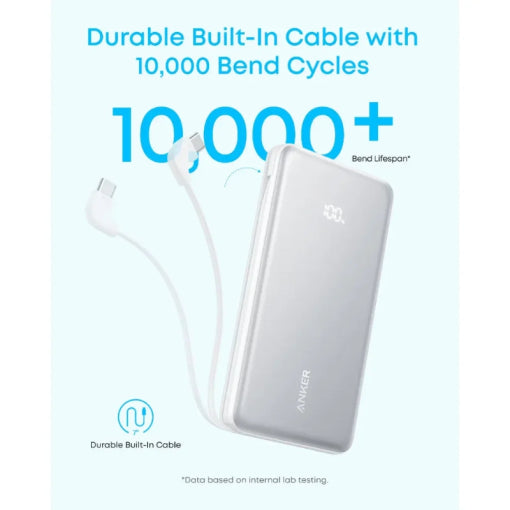 Anker Zolo Power Bank 10K, 22.5W, Built-In USB-C BLK