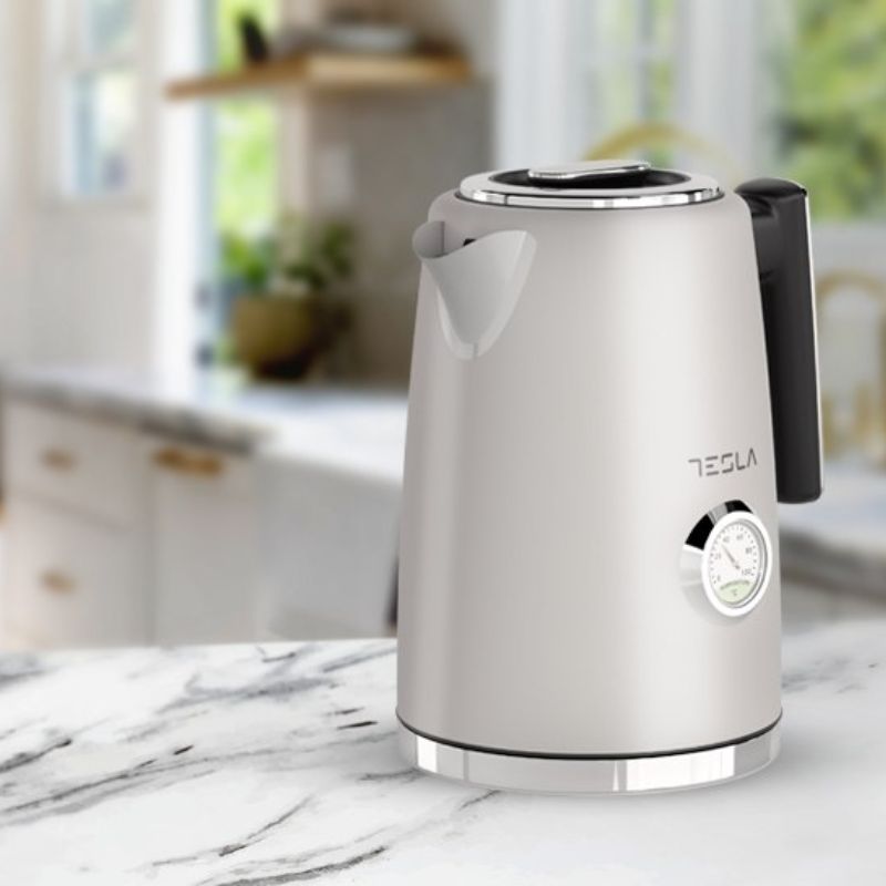 Tesla Kettle 2200W, 1.7L Cream Inox - KT600CX