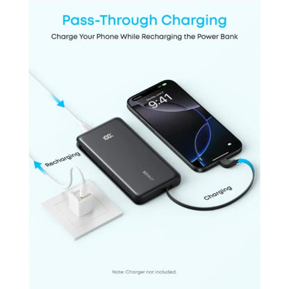Anker Zolo Power Bank 10K, 22.5W, Built-In USB-C BLK