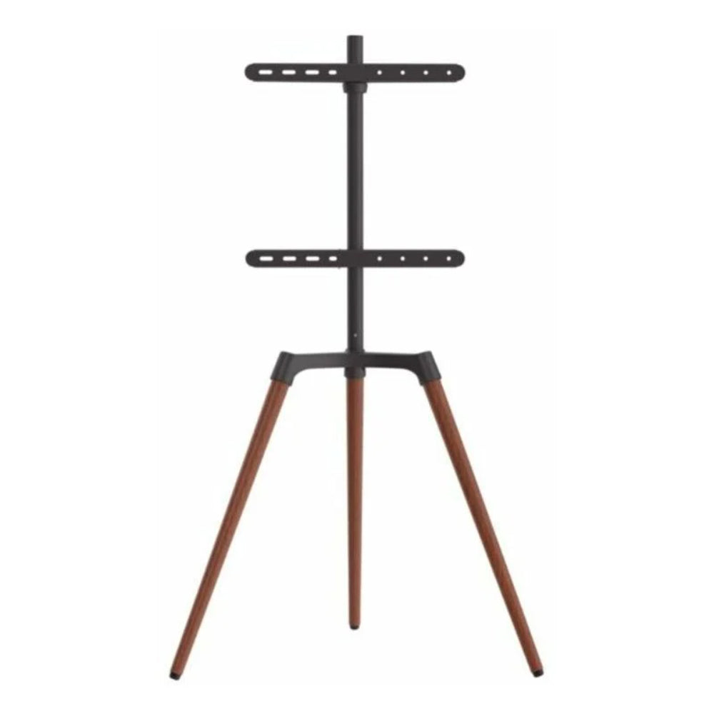 Holmios Easel Studio TV Floor Stand (Steel+Alum+Plastic) (Wood Leg), 50-65-Inch, Up To 35Kg, 500060001