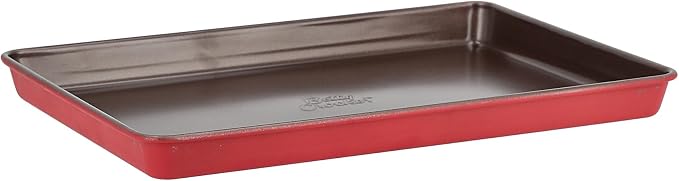 Betty Crocker Durable Non-Stick Aluminium Cookie Sheet Black and Red