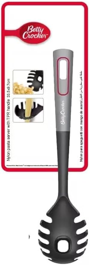 Betty Crocker Nylon Pasta Server, Black/Grey