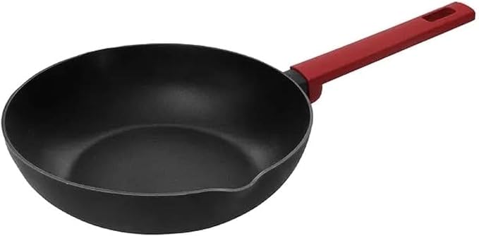 Betty Crocker Forged Aluminum Wok Black/Red,28Cm Thickness 2.8Mm