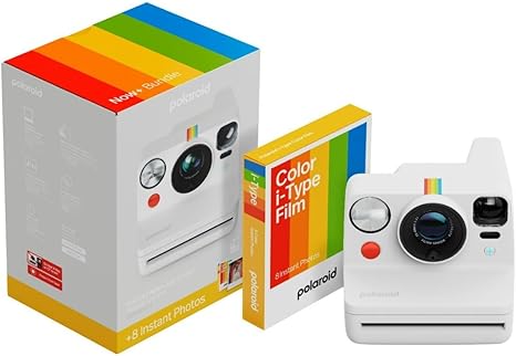 Polaroid Now+ Gen 3 Instant Camera, Black + Color Film Bundle (8 Photos)