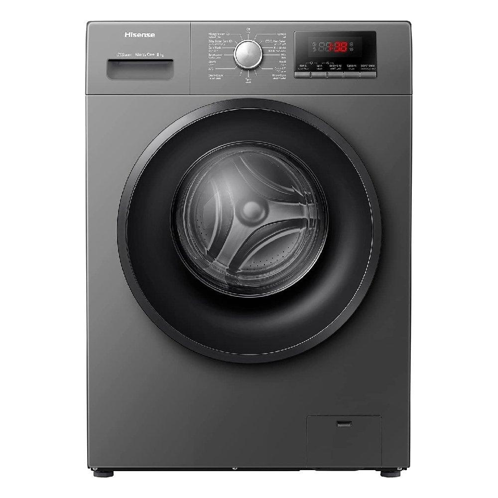 Hisense Front Load Washer, 8KG, WFQP8012T/S - Titanium Gray