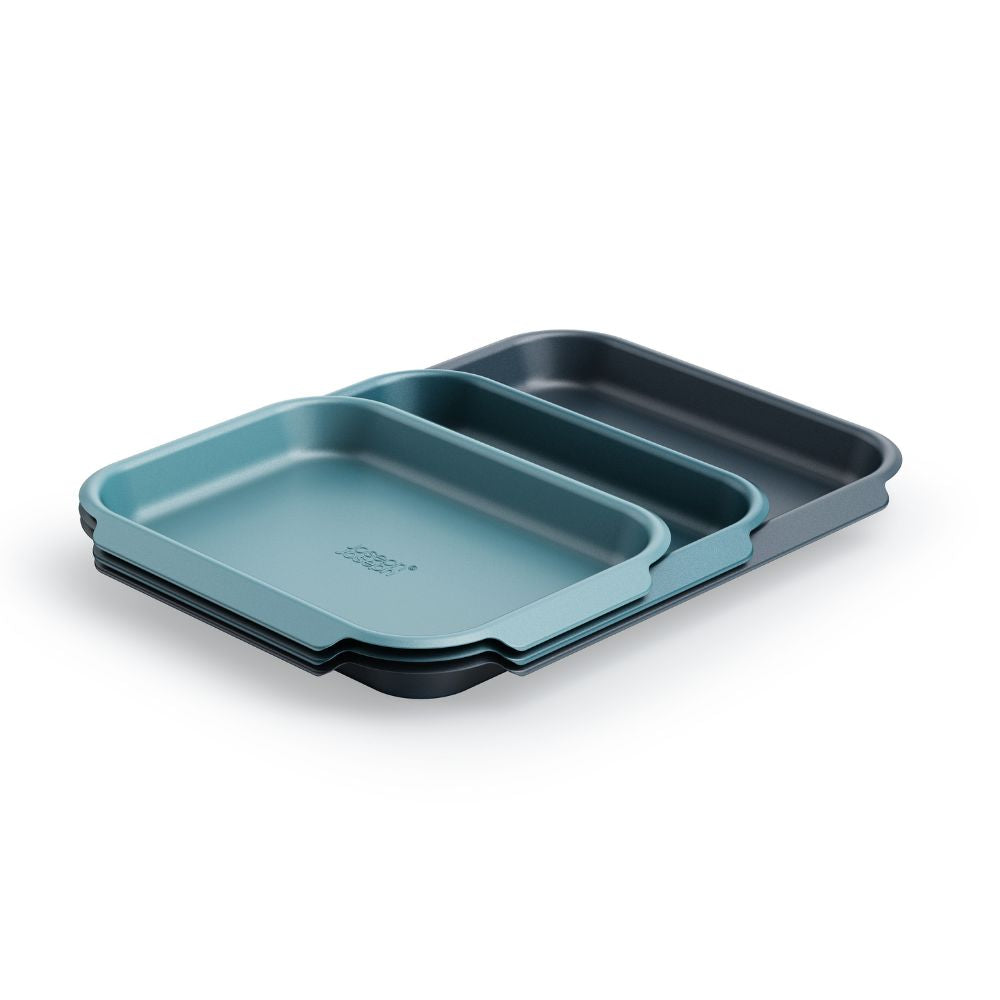 Joseph Joseph Nest™ Bake Non-Stick 3-piece Blue Baking Tray Set