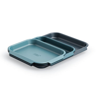 Joseph Joseph Nest™ Bake Non-Stick 3-piece Blue Baking Tray Set