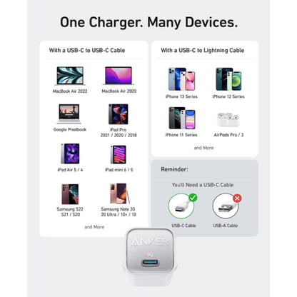 Anker 511 Charger (Nano 3, 30W) White