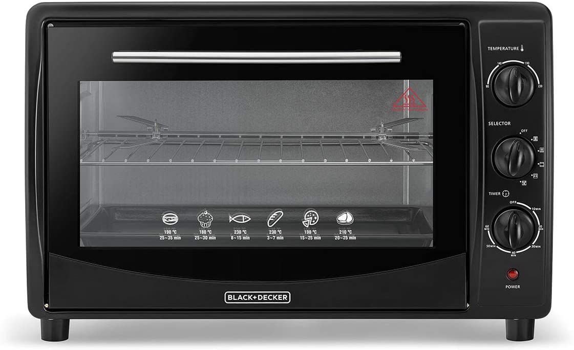 Black+Decker 45 Litre Double Glass Multifunction Toaster Oven with Rotisserie