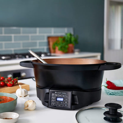 Russell Hobbs Good-to-Go Multicooker - 8 Versatile Functions including Slow Cooker, Sous Vide, Rice and Food Steamer, Black, 750 Watt