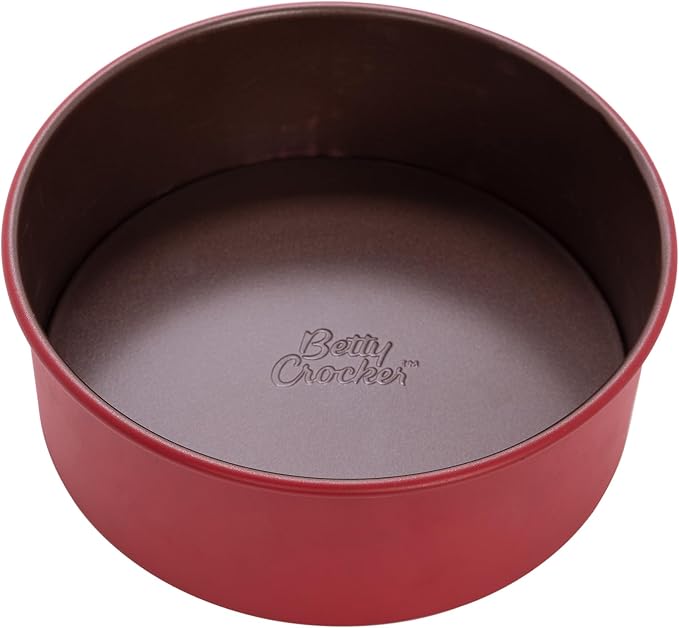 Betty Crocker 0.9 mm Round Pan with Loose Base, 21.5 cm x 7.8 cm Size, Red