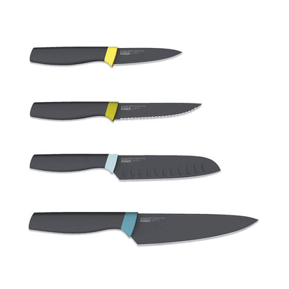 Joseph Joseph DoorStore Knives Elevate Set with Knife Block 3M Adhesive Wall and Cabinet Door Mount, 5-piece, Opal