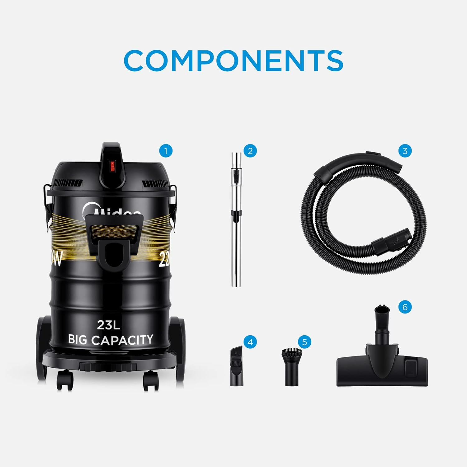 Midea Drum Vacuum Cleaner 2200 Watts