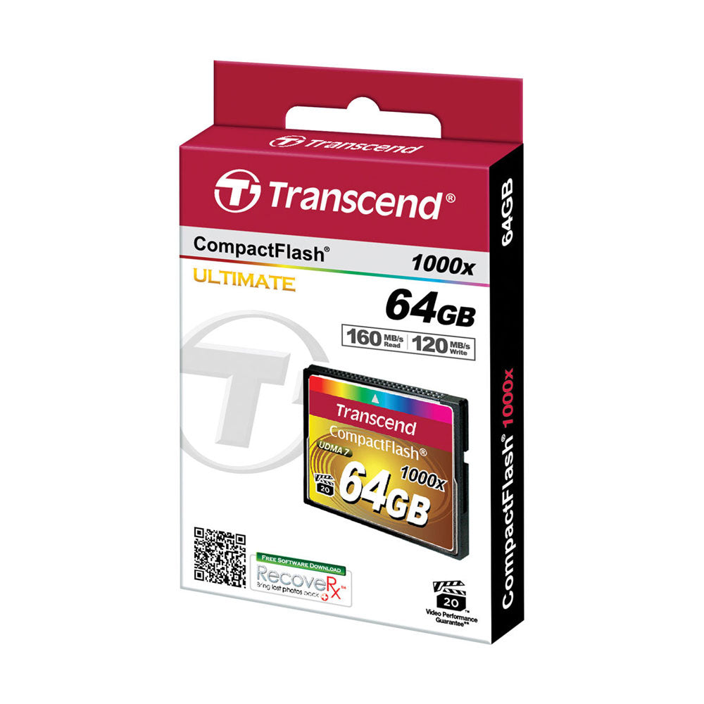 Transcend 64GB CompactFlash Memory Card Ultimate 1000x UDMA