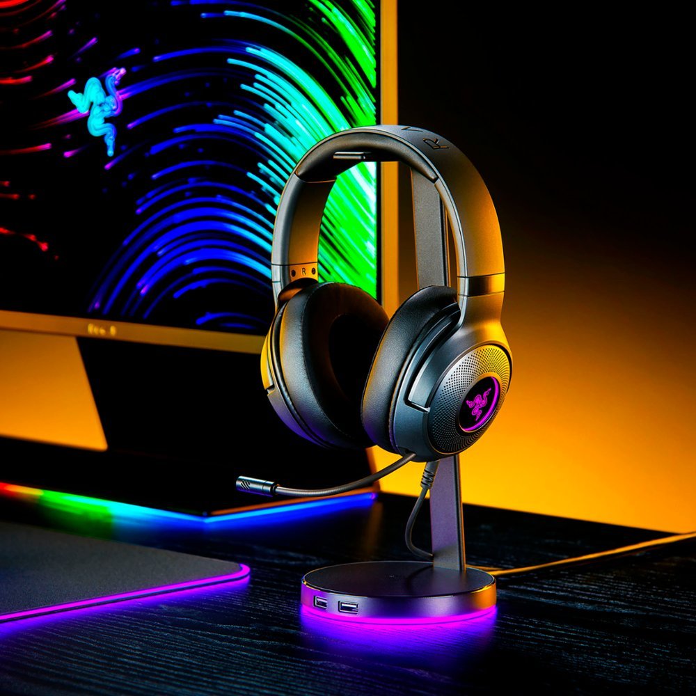 Razer - Kraken V3 X Wired 7.1 Surround Sound Gaming Headset for PC with Chroma RGB Lighting - Black