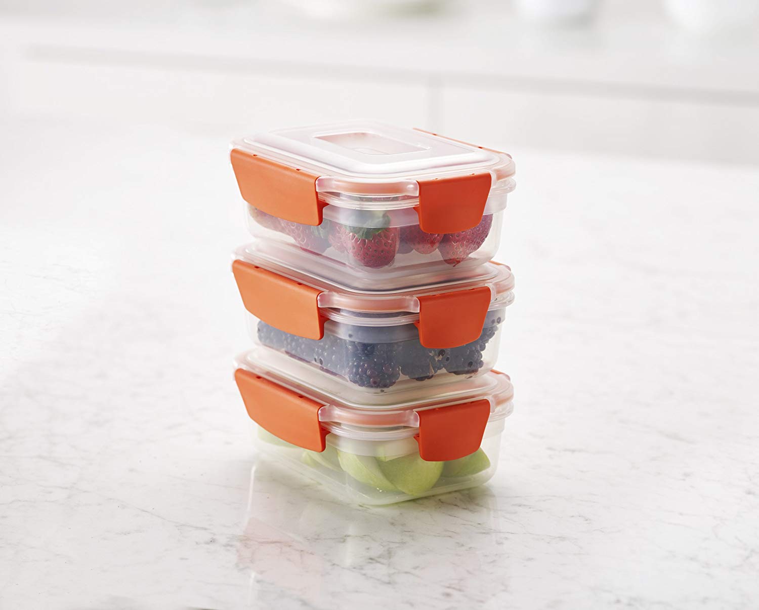 Joseph Joseph Nest Lock 3-Piece Storage Container Set (3 x 540ml) - Orange