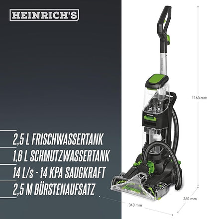 Heinrich's Carpet Cleaner, 2-in-1 Carpet and Upholstery Cleaner 800W HTR 8848