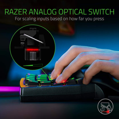 Razer Tartarus Pro Gaming Keypad: Analog-Optical Key Switches - 32 Programmable Keys - Customizable Chroma RGB Lighting - Programmable Macros - Variable Key Press Pressure Sensitivity - Classic Black