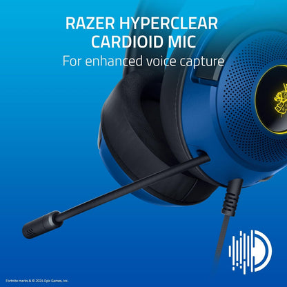 Razer Kraken V3 X Wired USB Gaming Headset: 285g Lightweight Build - Triforce 40mm Drivers - HyperClear Cardioid Mic - 7.1 Surround Sound - Chroma RGB Lighting - Fortnite Edition