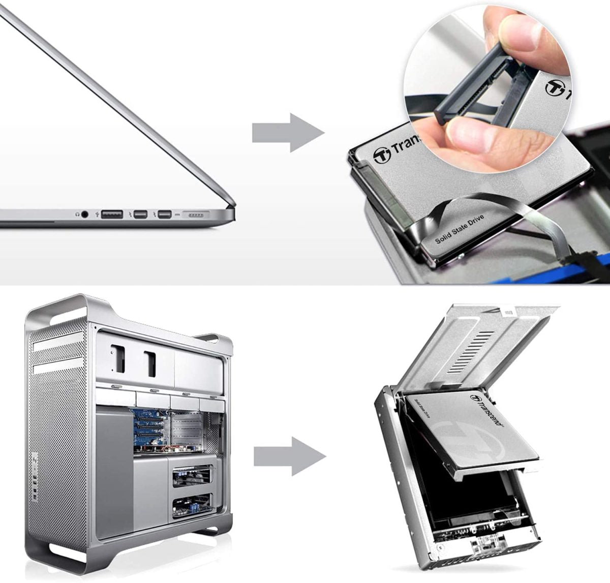 Transcend 512GB SATA III 6Gb/s SSD230S 2.5” Solid State Drive TS512GSSD230S,Silver