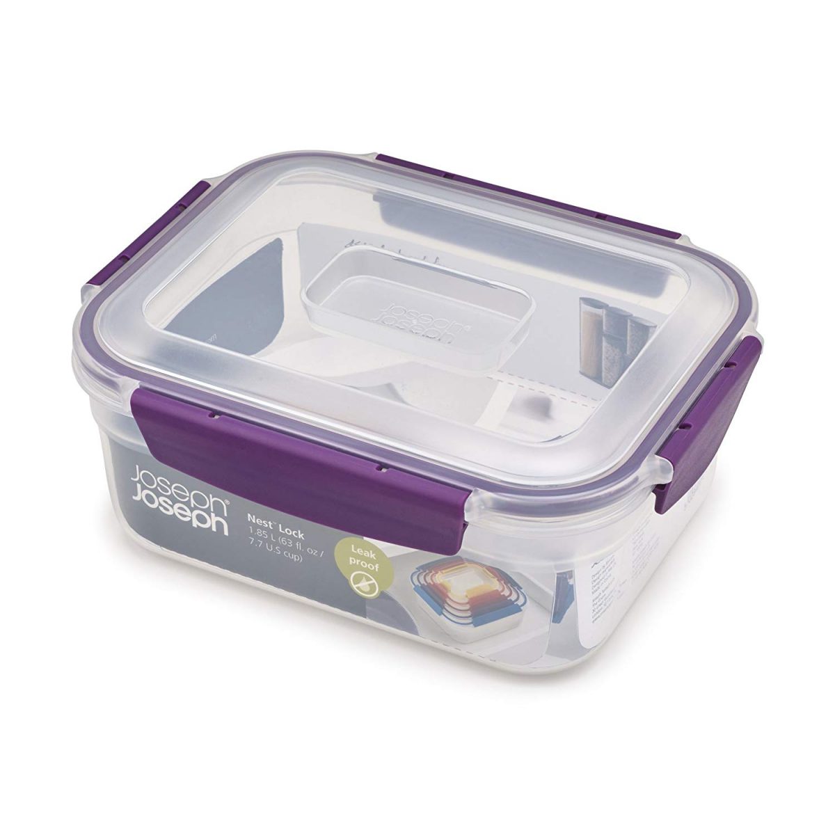 Joseph Joseph Nest Lock Storage Container 1.85L/63oz - Purple