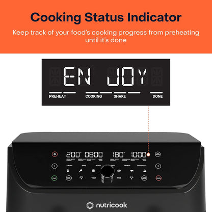 Nutricook Air Fryer Duo 2 Vision with Clear Window and Internal Light, 8.5L