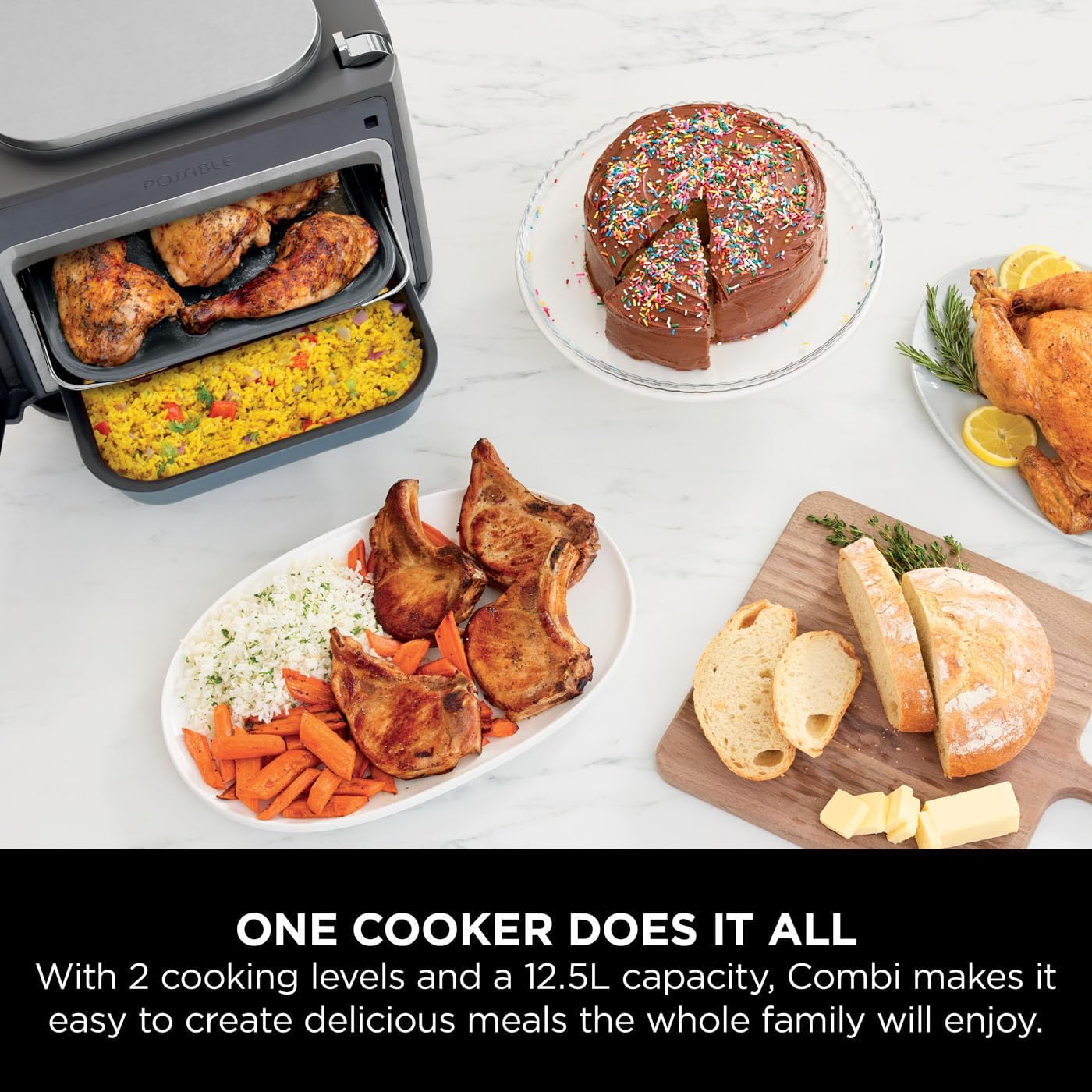 Ninja Combi 12-In-1 Multi-Cooker&Air Fryer, 12.5L 1780w